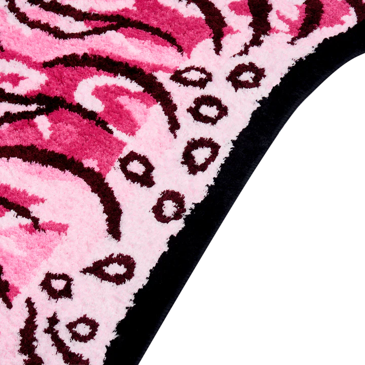 Tibetan Tiger CamoPink FLOOR rug- Pastel Pinks Soft Unique Strong
