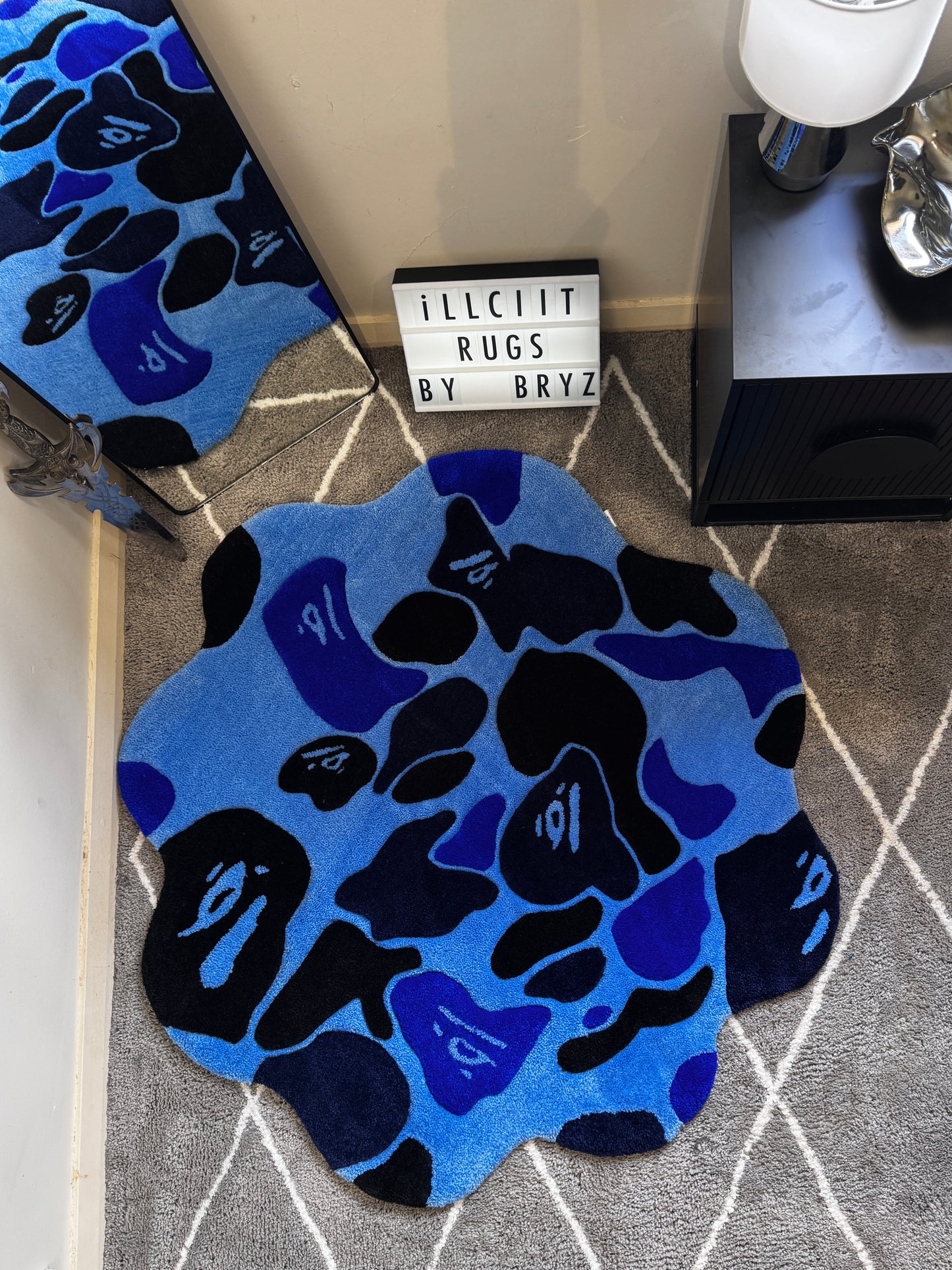 BapeCamo “SPLAT” Rug / BLUE