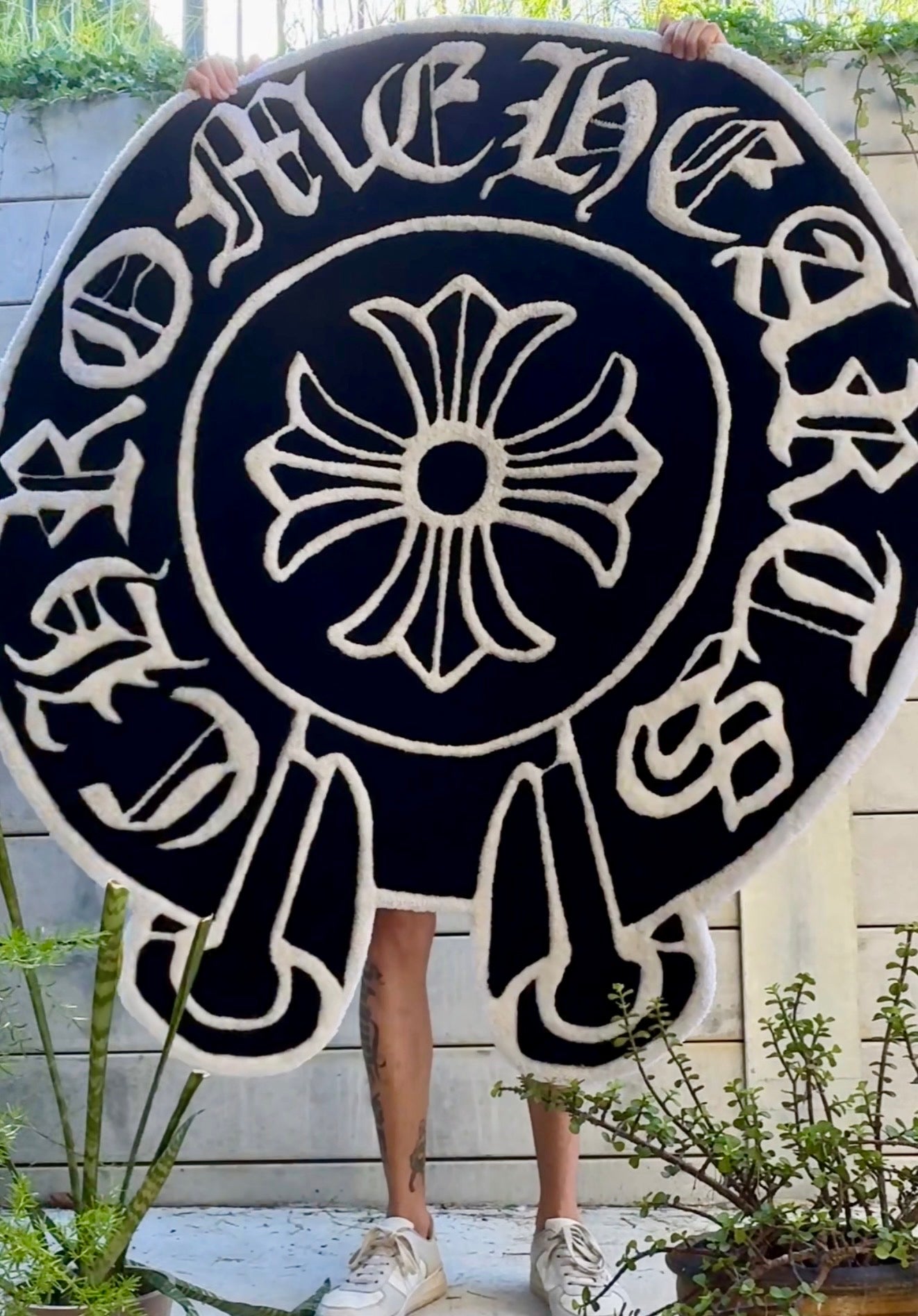 Chrome Hearts Round Rug.1- Hand-Tufted Luxury Custom Streetwear