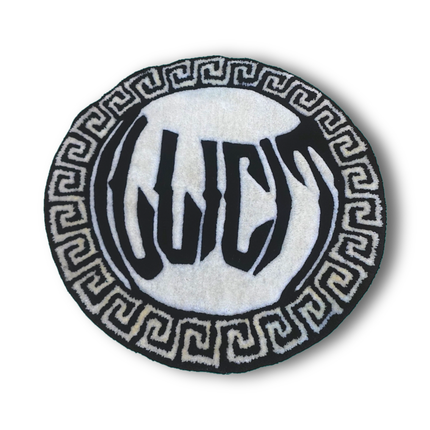 “ILLICIT” Centrepiece Greek Key Luxury Round Rug
