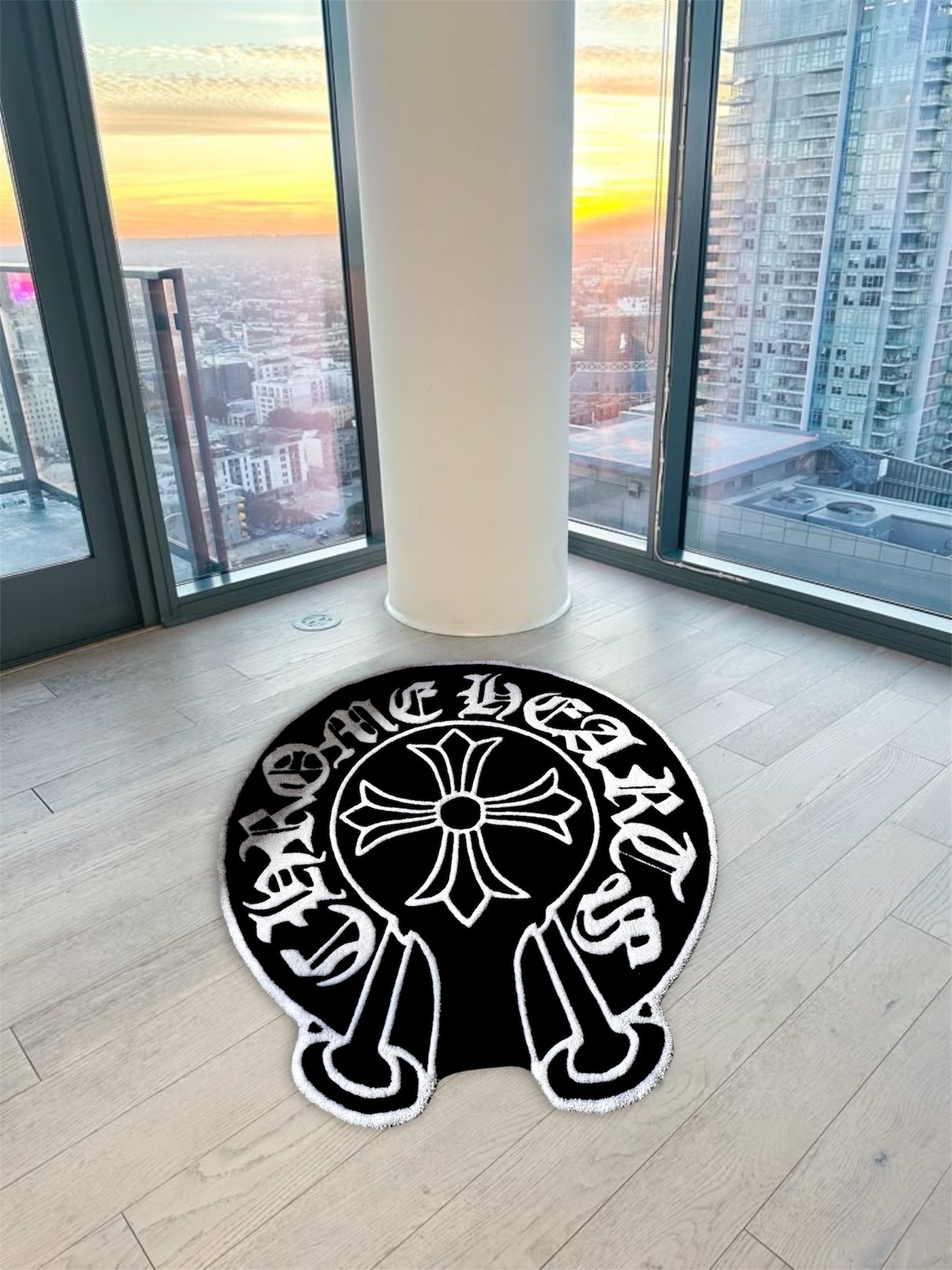 Chrome Hearts Round Rug.2 - Hand-Tufted Luxury Custom Streetwear