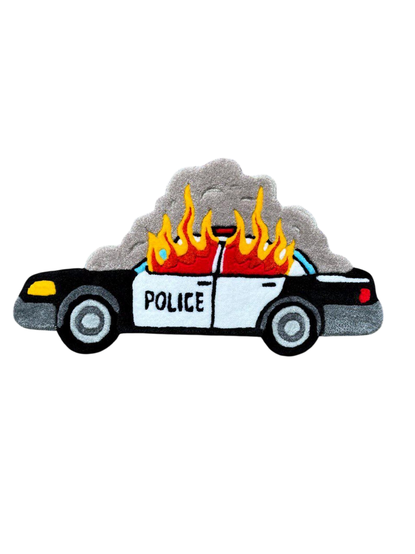 Burning CopCar Rug | ACAB#1