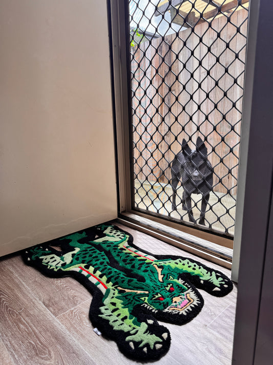 “Sky dweller” Forrest Green WALL Rug- Unique Anime Modern Luxury Art Décor