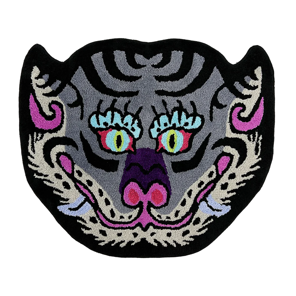 Tiger Head Purple Rain - A Fierce Statement Piece for Bold Spaces